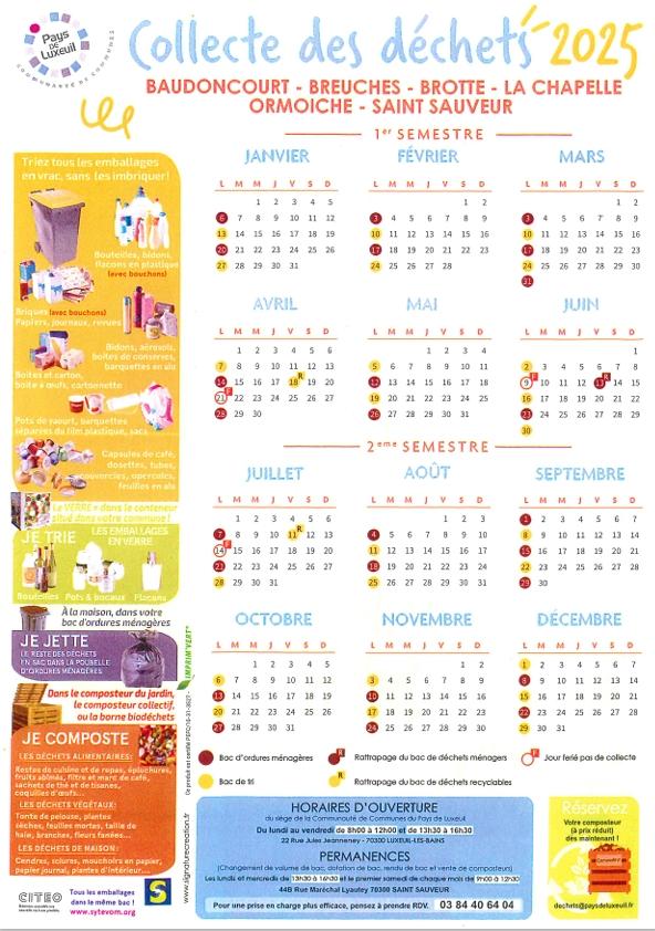 Calendrier om 2025