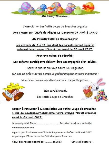 Chasse aux oeufs 2017