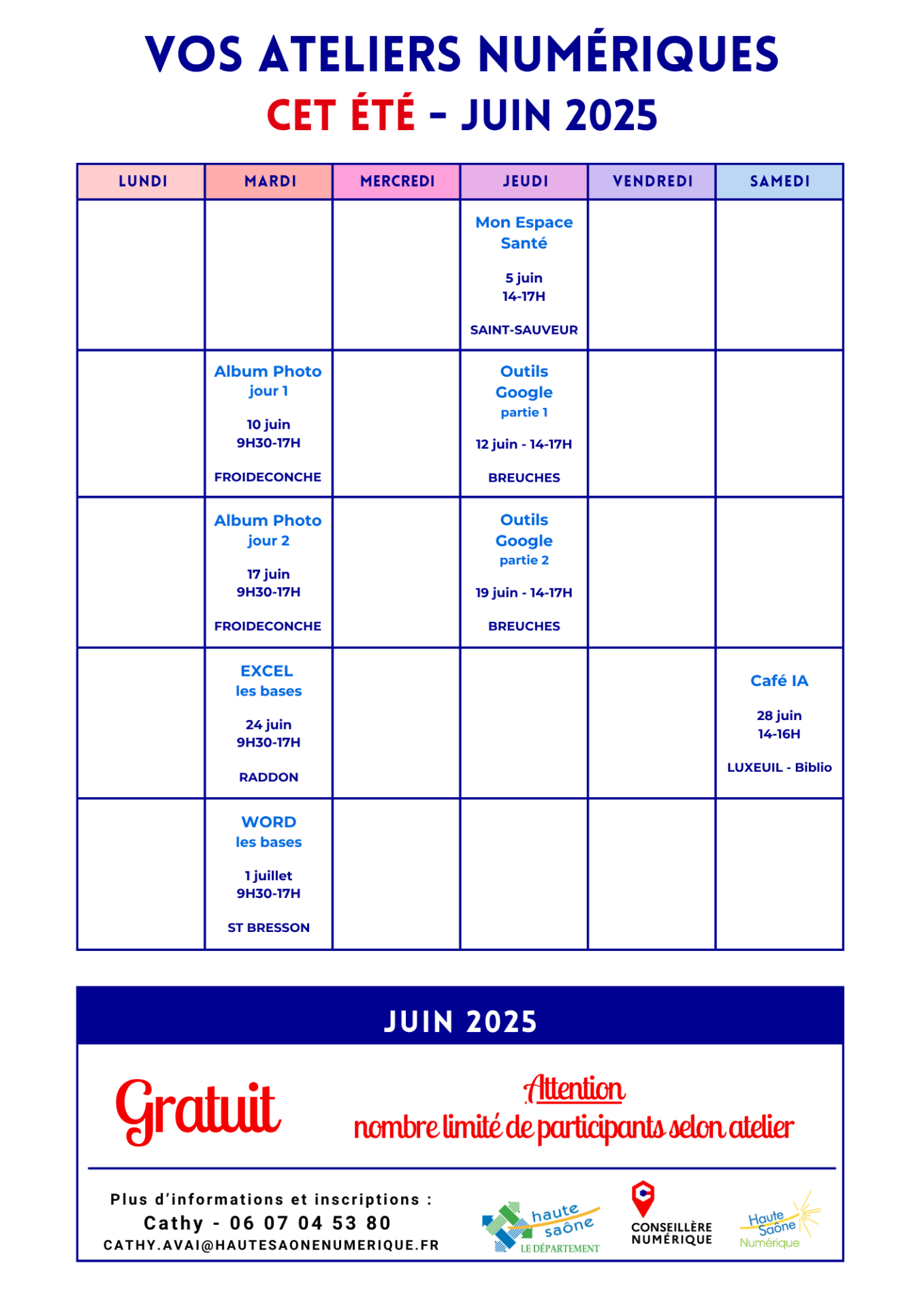 Programme juin 2025
